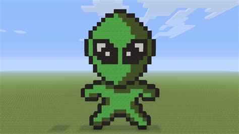 Minecraft Pixel Art - Alien - YouTube