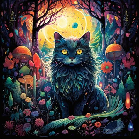 Halloween Cat Mystical Forest Free Stock Photo - Public Domain Pictures