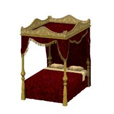 Rich Egyptian Red Canopy Bed by SpunkyBeli - The Exchange - Community ...