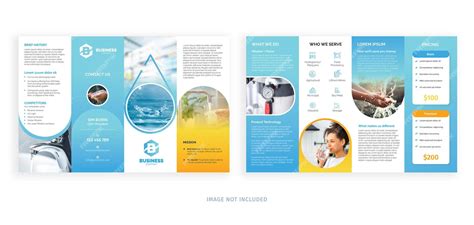 Premium Vector | Professional four fold brochure template design