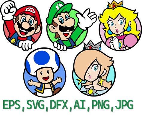 Super Mario 3D World SVG - DXF - EPS - Png - Illustrator. Icons Clipart ...