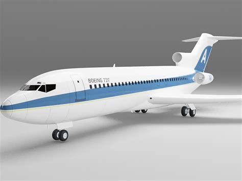 Boeing 727 aircraft 3d model 3ds Max files free download - CadNav