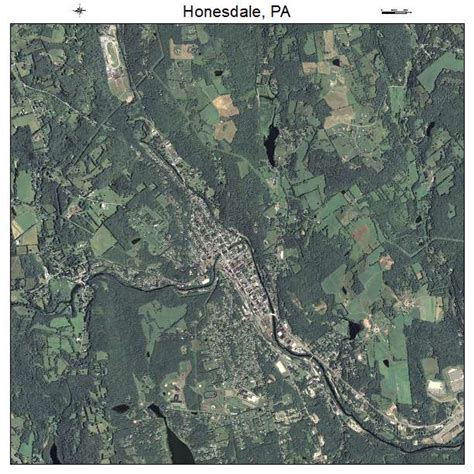 Aerial Photography Map of Honesdale, PA Pennsylvania