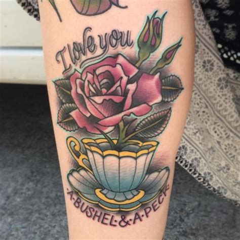 tattoosbykatie: “I love you a bushel & a peck” 🌷🌿💙 Thanks to @allisonannh for getting such a fun ...