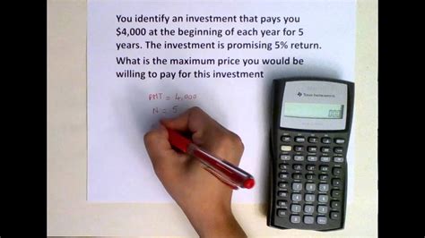 Present Value (PV) of an annuity due using TI BAII Plus calculator ...