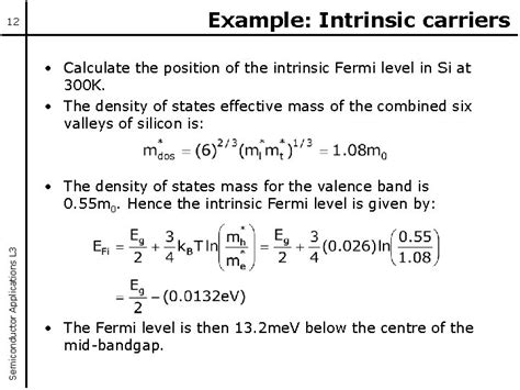 Fermi Level In Intrinsic Semiconductor Formula : Semiconducting ...