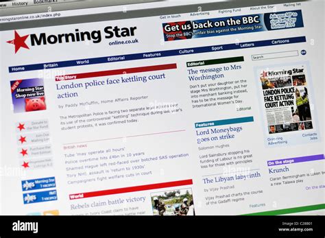 Morning Star newspaper website Stock Photo - Alamy