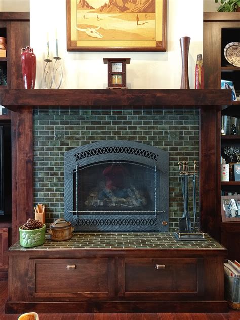 Jade Moss 603r | Fireplace art, Craftsman fireplace, Fireplace tile surround