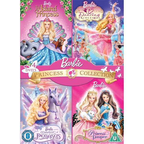 Barbie Princess and Fairytopia DVD Sets (4 Movies each) - Barbie Movies ...