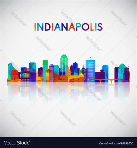 Indianapolis skyline silhouette Royalty Free Vector Image