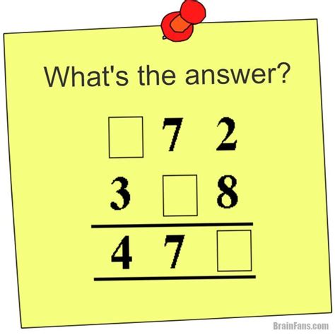 Brain teaser - Picture Logic Puzzle - what's the answer math - what's the answer math puzzle ...
