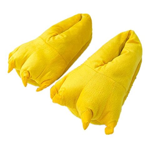 MizHome Unisex Soft Paw Claw Home Slippers Animal Costume Shoes Yellow ...