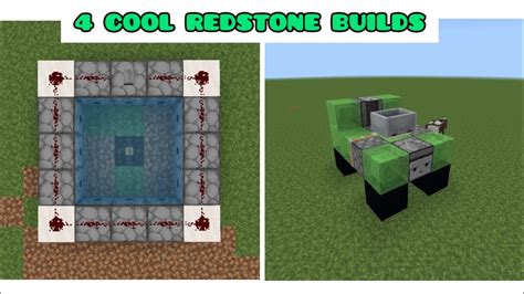 MINECRAFT : 4 EASY REDSTONE BUILDS TUTORIAL || #12 - YouTube