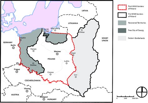 The shift of Polish borders after WWII. | Download Scientific Diagram