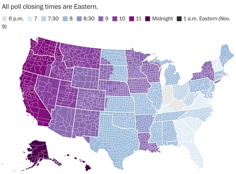 How long counting votes might take by state after polls close - The ...