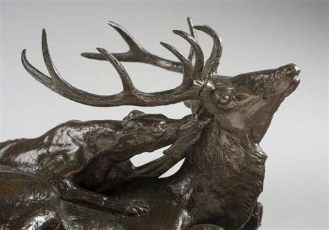 Stag Brought Down by Two Scotch Hounds | Art UK