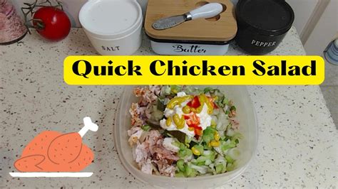 Quick Chicken Salad made from leftover rotisserie - YouTube