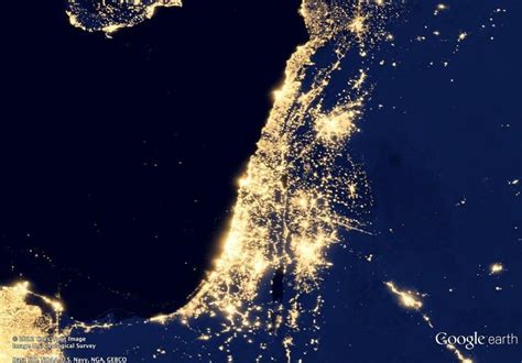 Israel from space at night : pics