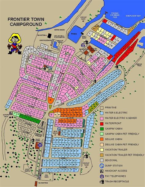 Campground Map frontier town, ocean city maryland. excellent campground ...