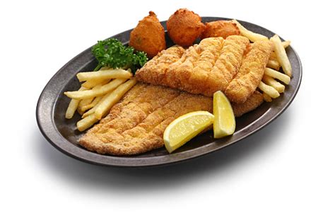 Southern Fried Fish Plate Stock Photo - Download Image Now - iStock