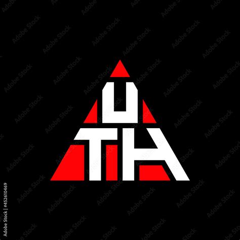 UTH triangle letter logo design with triangle shape. UTH triangle logo ...