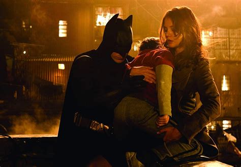 Christian Bale, Katie Holmes, and Jack Gleeson in Batman Begins (2005 ...