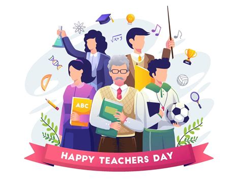 Group of teachers from various fields in teacher day illustration 3193350 Vector Art at Vecteezy