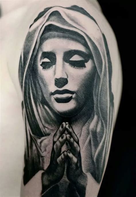 Virgin Mary Tattoo | Mother mary tattoos, Mary tattoo, Virgin mary tattoo