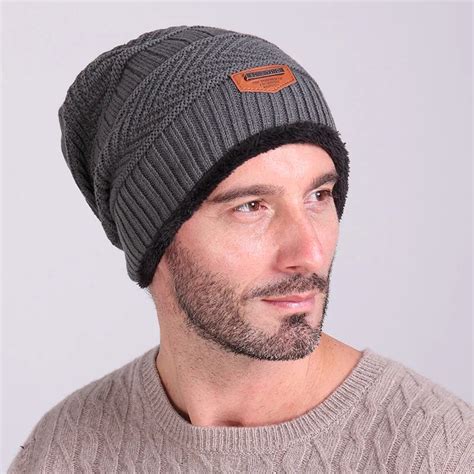 Men Warm Hats Beanie Hat 2017 Winter Knitting Wool Hat for Unisex Caps Lady Beanie Knitted Caps ...