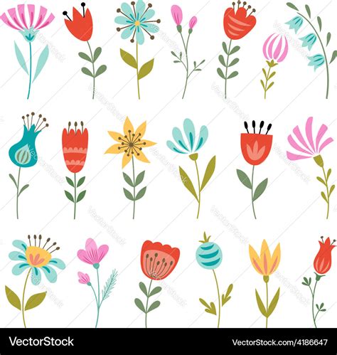 Spring flowers Royalty Free Vector Image - VectorStock