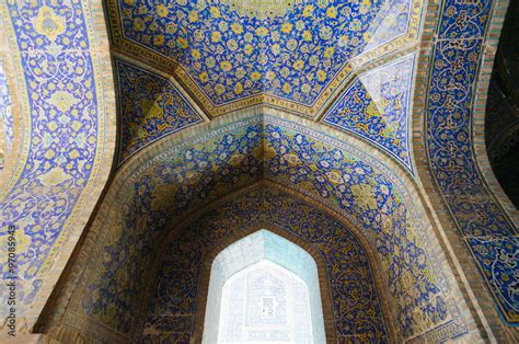 Beautiful interior of Imam Mosque in Isfahan, Iran. Stock Photo | Adobe ...