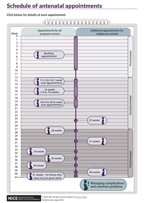 Schedule of Antenatal Appointments - National Institute for Health and ...