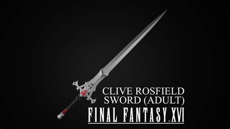 3D Printed Final Fantasy XVI | Clive Rosfield's Sword (Older version) by LandOfMountain | Pinshape