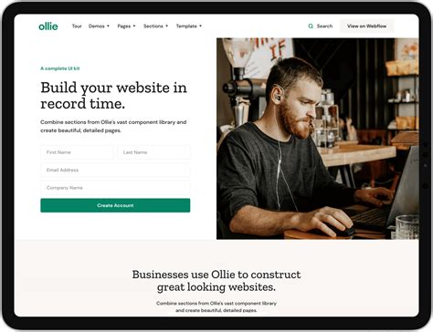 Ollie - Webflow HTML Website Template