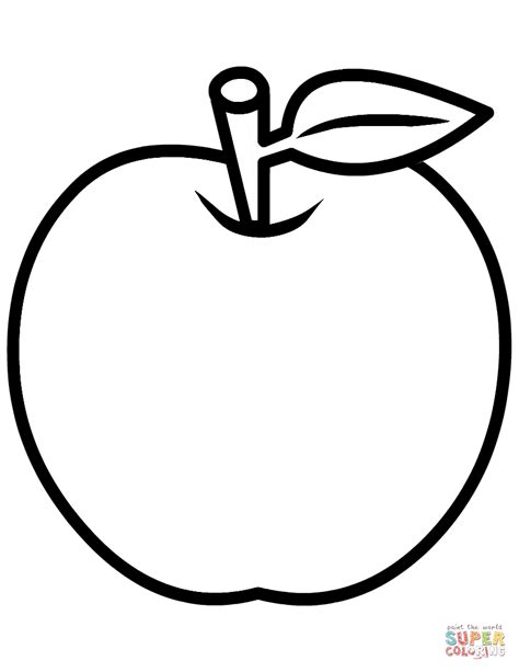 Apple coloring page | Free Printable Coloring Pages