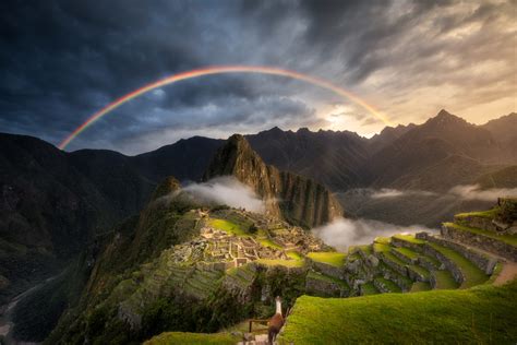 Incredible Machu Picchu Rainbow Sunrise above the Sacred Valley in the ...