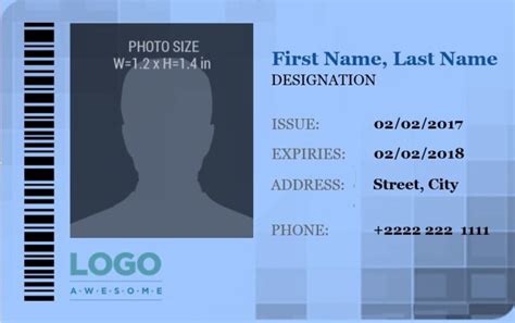 10 Free ID Card Templates - Blue Layouts