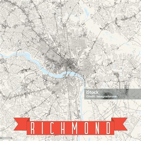 Richmond Virginia Usa Vector Map Stock Illustration - Download Image ...