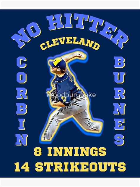 "No Hitter Corbin Burnes" Sticker for Sale by WoodburyLake | Redbubble