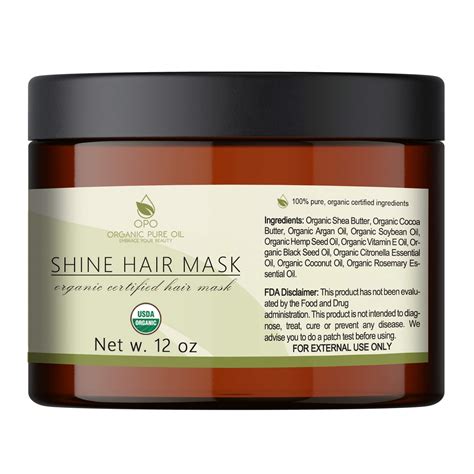 USDA-Certified Organic Shine Hair Mask - Organic Pure Oil