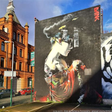 Belfast street art One of the more elegant pieces and it definitely deserves a spot on this list ...