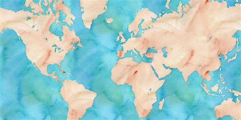 Watercolor World Map Wallpapers - Top Free Watercolor World Map Backgrounds - WallpaperAccess