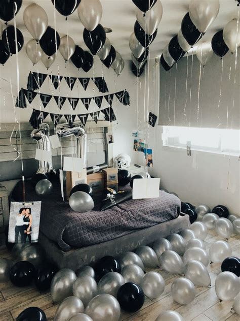 B-day boy🤍 | Boyfriends birthday ideas, Birthday room decorations, Husband birthday decorations