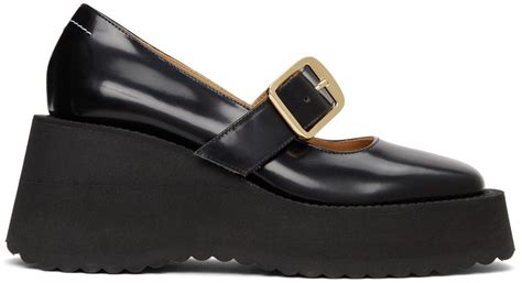 MM6 Maison Margiela + Black Mary Jane Wedges