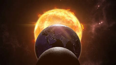 Animated Sun Moon Earth Globes Eclips In Stock Motion Graphics SBV-314105900 - Storyblocks