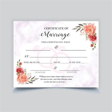 Free Marriage Certificate 14657726 Vector Art at Vecteezy