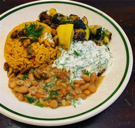 Spanish Rice, Mayocoba Beans, Roasted Brussels Sprouts, Yellow Peppers ...