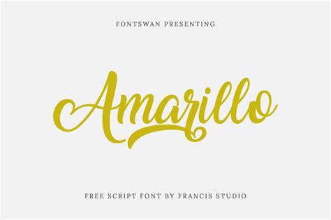 Amarillo Font Free Download | FontSwan