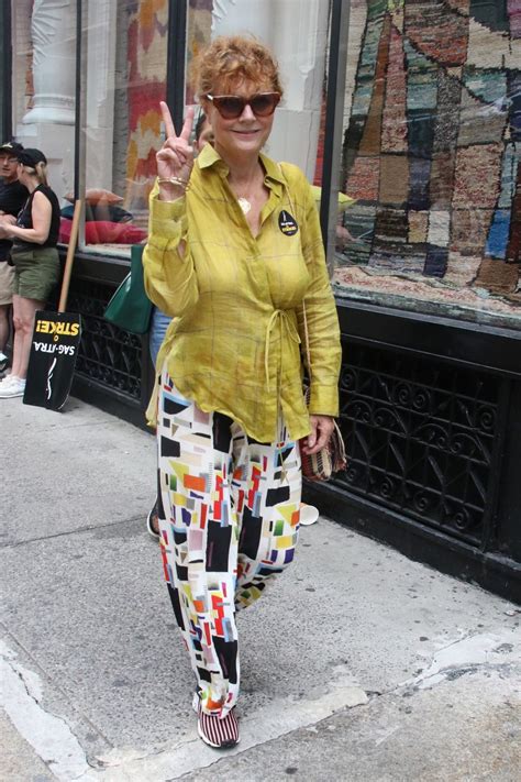 SUSAN SARANDON at SAG-AFTRA Picket Line at Netflix Offices in New York ...