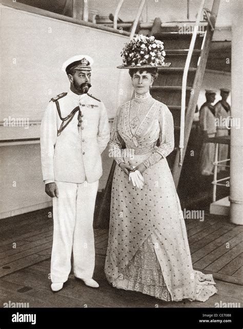 King George V and Queen Mary in 1911 on board The Medina for their ...